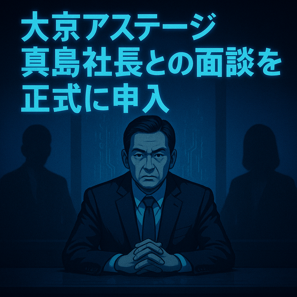 大京アステージ真島社長との面談を正式に申入